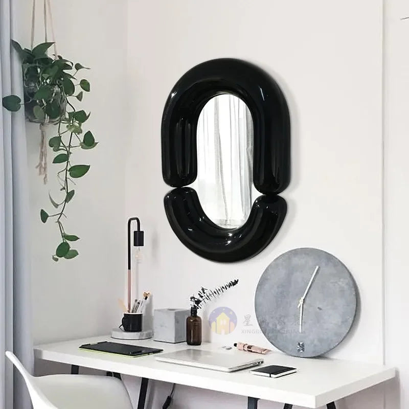 miroir mural ovale décoratif style nordique pour chambre - vue 6 sur 15