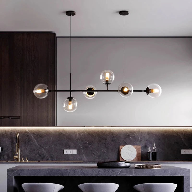 lustre led moderne pour éclairage intérieur suspendu - vue 6 sur 14