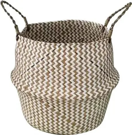 panier pliable en rotin pour rangement et décoration
