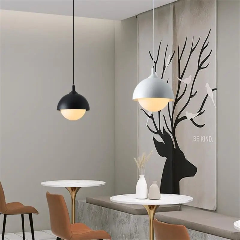 Plafonnier led nordique rond pour allée et balcon - vue 7 sur 10