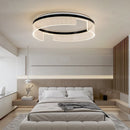 plafonnier led moderne rond en métal et acrylique pour intérieur