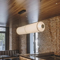 suspension cylindrique en tissu pour décoration intérieure élégante