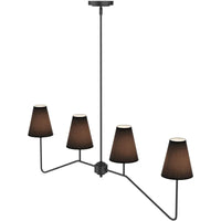 Lustres classiques or poli/noir avec abat-jour en lin blanc lustre moderne de chambre à coucher