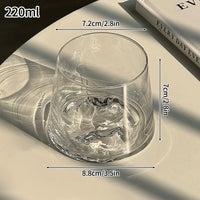 Verre transparent design montagne style whisky multifonction