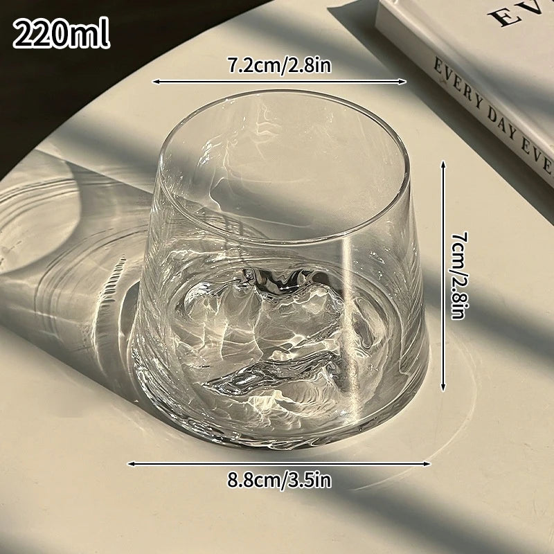 Verre transparent design montagne style whisky multifonction