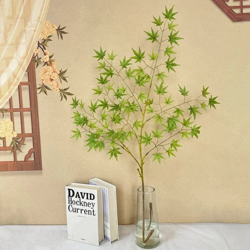 plantes artificielles feuilles d'érable décoratives pour intérieur automnal