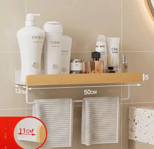 étagère en hêtre étanche pour rangement cuisine et salle de bain - vue 20 sur 20
