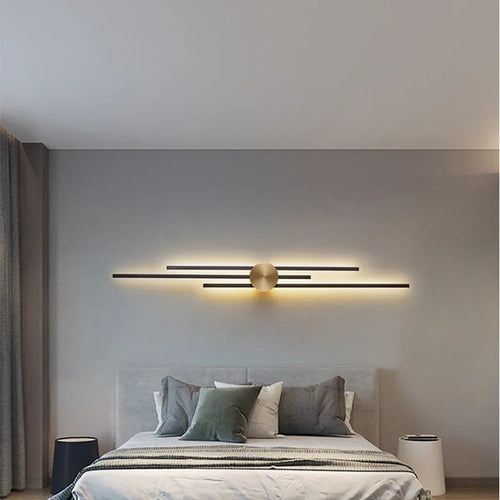 applique murale led minimaliste en laiton pour restaurant - vue 6 sur 18