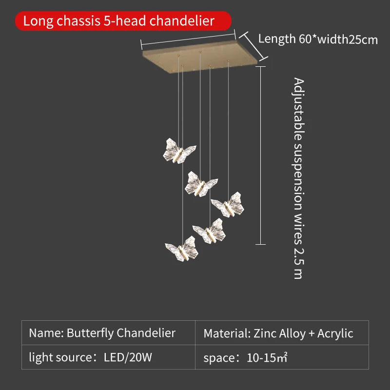 suspension en cristal nordique à led pour décoration moderne