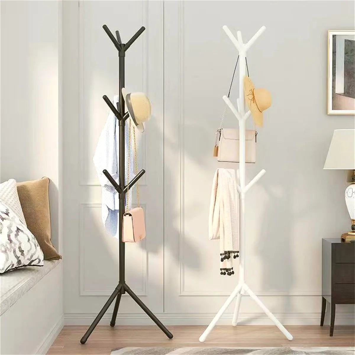 porte-vêtements et chapeaux support vertical en forme de branche d'arbre