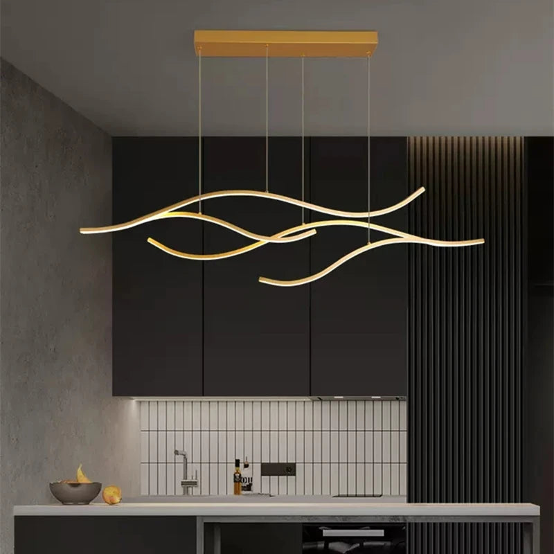 Nordic minimalist LED restaurant pendant lights, bar counter, kitchen pendant lights, living room home decoration hanging lights - vue 2 sur 10