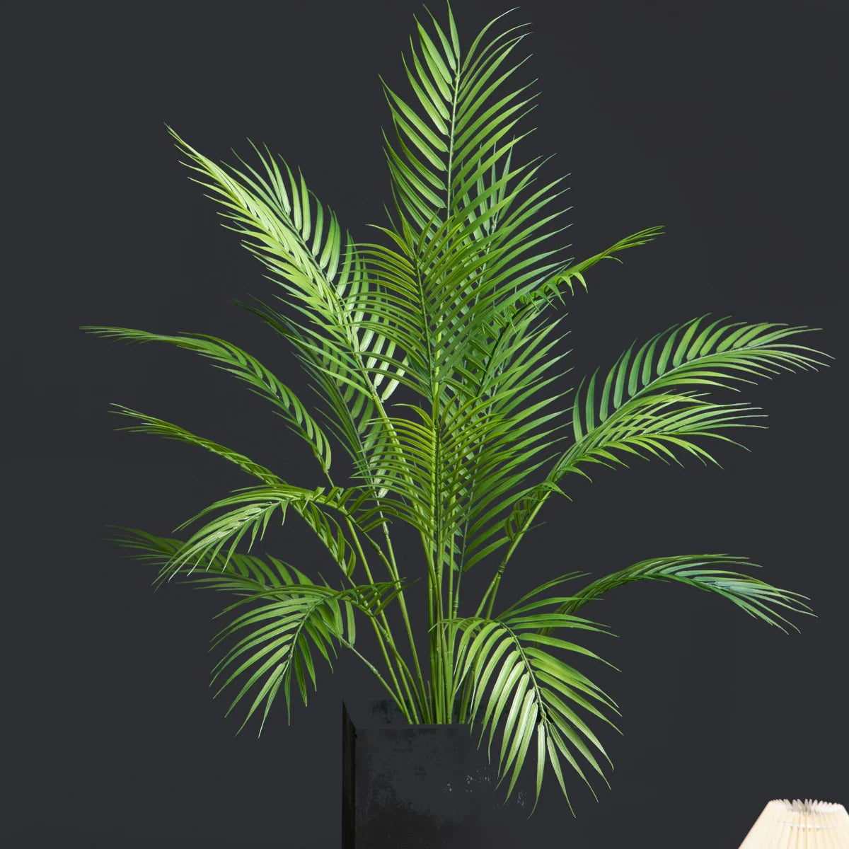 grand palmier artificiel avec feuilles de monstera pour décoration extérieure - vue 2 sur 7