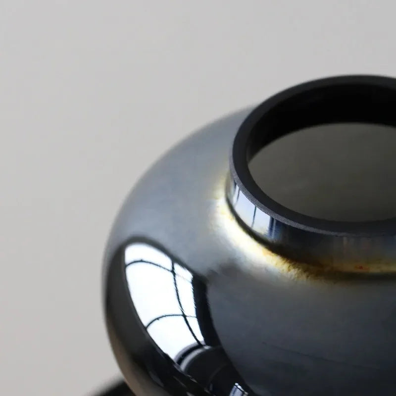 vase en verre marbré style chinois pour décoration intérieure élégante - vue 4 sur 8
