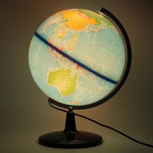 globe terrestre lumineux hd pour étudiants en anglais et chinois - vue 3 sur 7