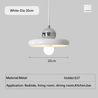 Suspension design arrondi blanc maison