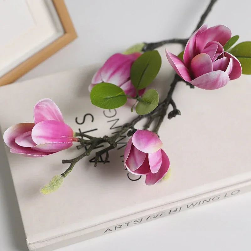 fleurs artificielles magnolias pour décoration florale extérieure - vue 10 sur 10