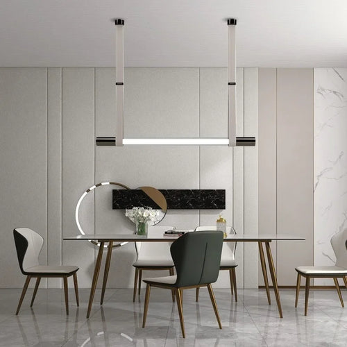 suspension moderne en verre tube pour décoration intérieure - vue 4 sur 7