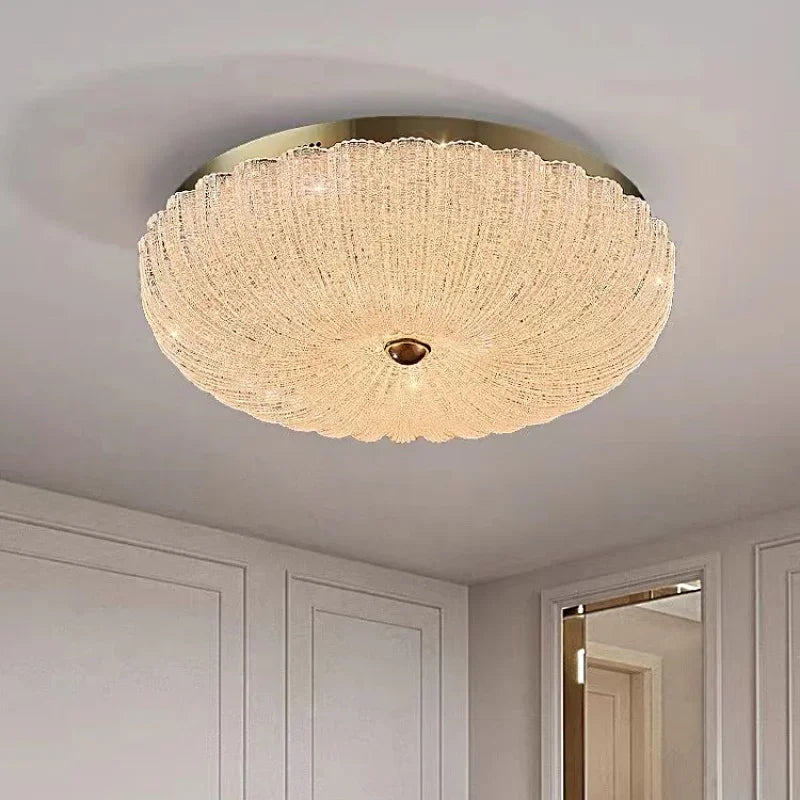 Plafonnier rond design en cristal de luxe - vue 4 sur 5