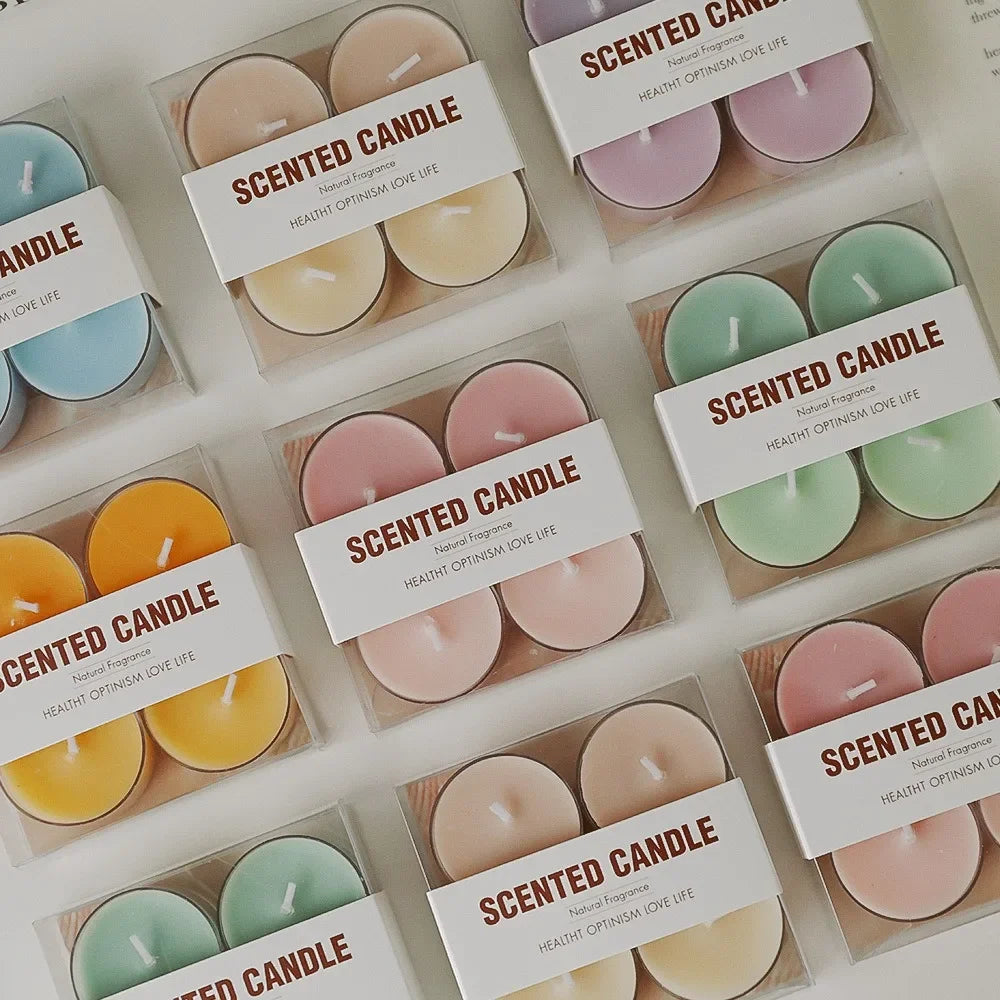 lot de 4 bougies parfumées en cire de soja pour décorations et événements - vue 4 sur 12