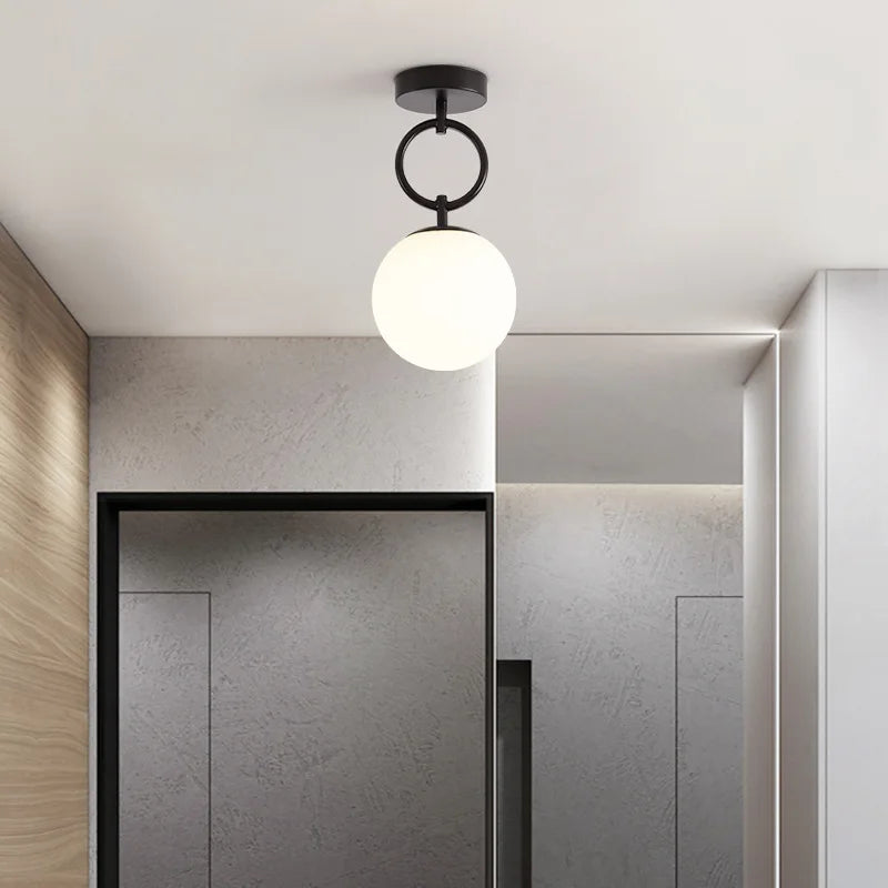 plafonnier led en verre moderne nordique de haute qualité - vue 5 sur 8