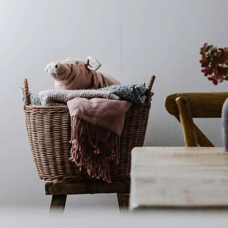 panier à linge en rotin naturel multifonction pour rangement et organisation - vue 5 sur 7