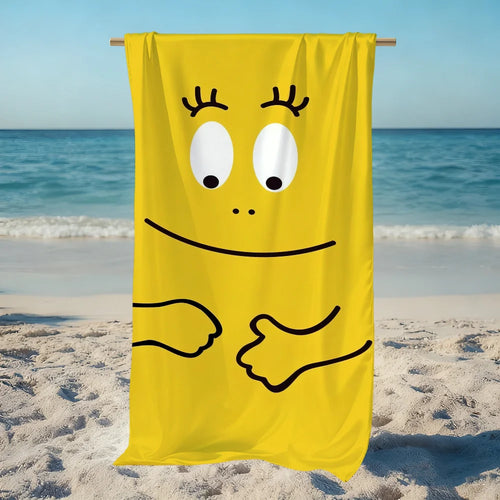 Serviette de plage barbapapa dessin animé séchage rapide - vue 4 sur 7