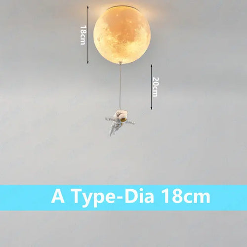 plafonnier lunaire décoratif avec astronaute idéal pour chambre - vue 14 sur 15