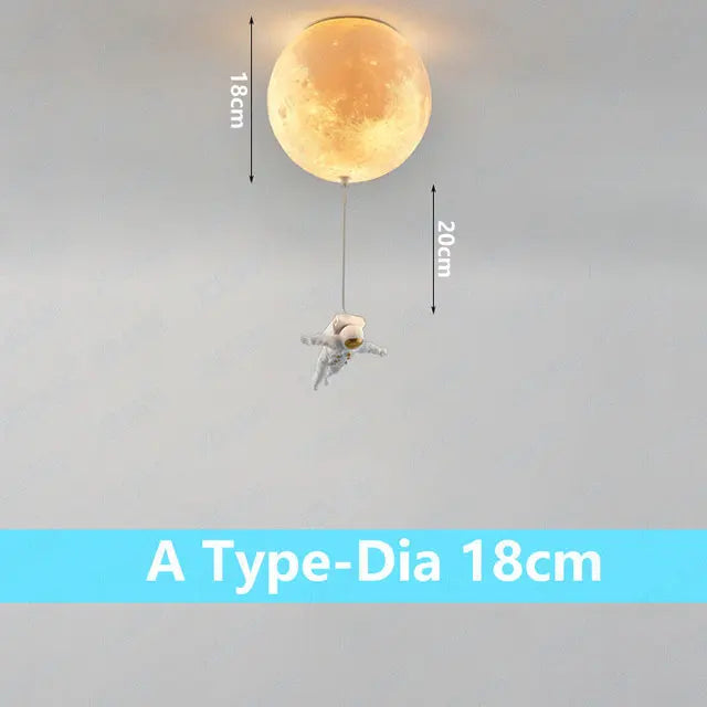 plafonnier lunaire décoratif avec astronaute idéal pour chambre - vue 13 sur 15