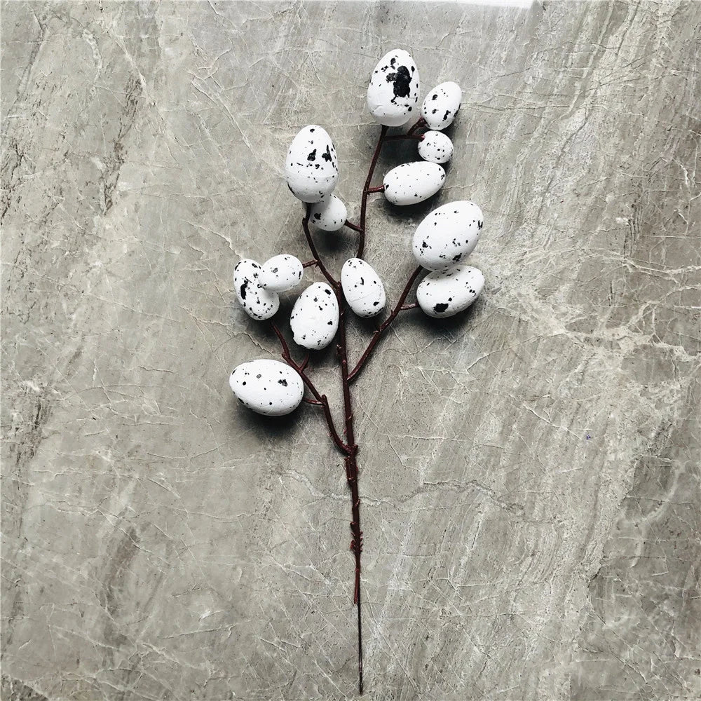 décoration de pâques en mousse œufs et plante artificielle pour la maison - vue 20 sur 19