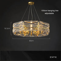 lustre nordique en cuivre led élégant pour décoration intérieure