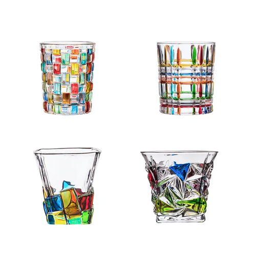 Verres cristal relief style vintage europeen 300 ml
