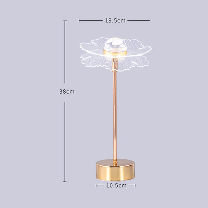 Lampe à poser style vintage LED en métal doré Anila - vue 7 sur 11