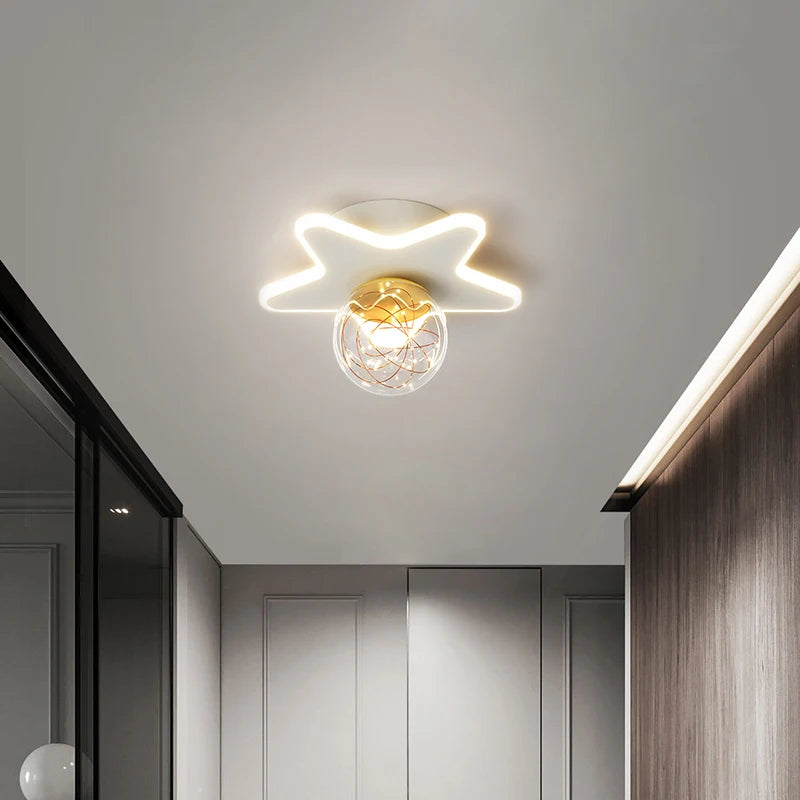 Plafonnier d'intérieur LED étoile et lune - vue 5 sur 8
