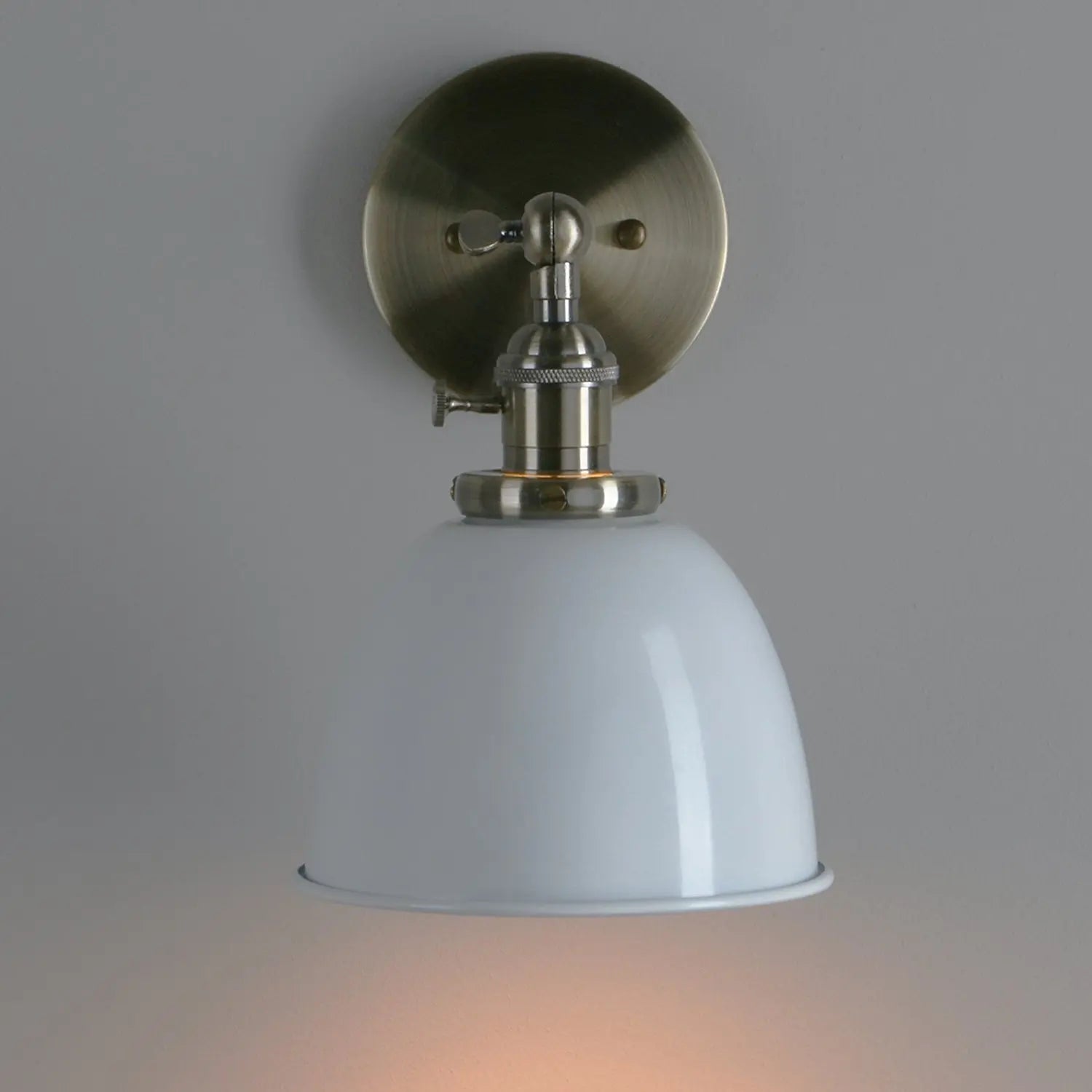Iron wall lamp, Edison antique wall lamp, semi-circular corridor, staircase, living room, bedroom LED light, black and white - vue 5 sur 7