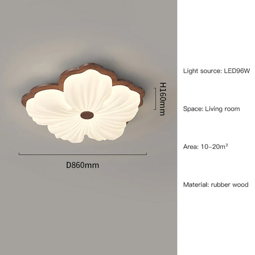 plafonnier moderne à fleurs en bois pour décoration intérieure - vue 12 sur 13