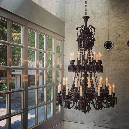 lustre en cristal à 44 bras pour hôtel et centre commercial - vue 3 sur 12