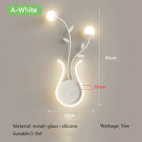 Applique murale LED en forme de plante verte