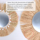 miroir décoratif bohème en paille tissée romantique pour mariage