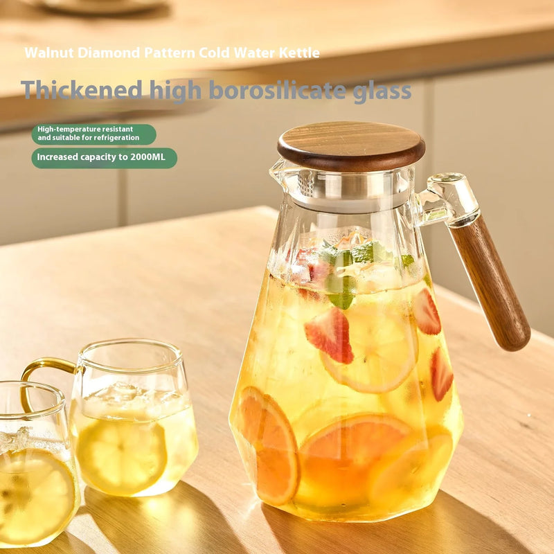 carafe eau verre epais grande capacite resistante chaleur