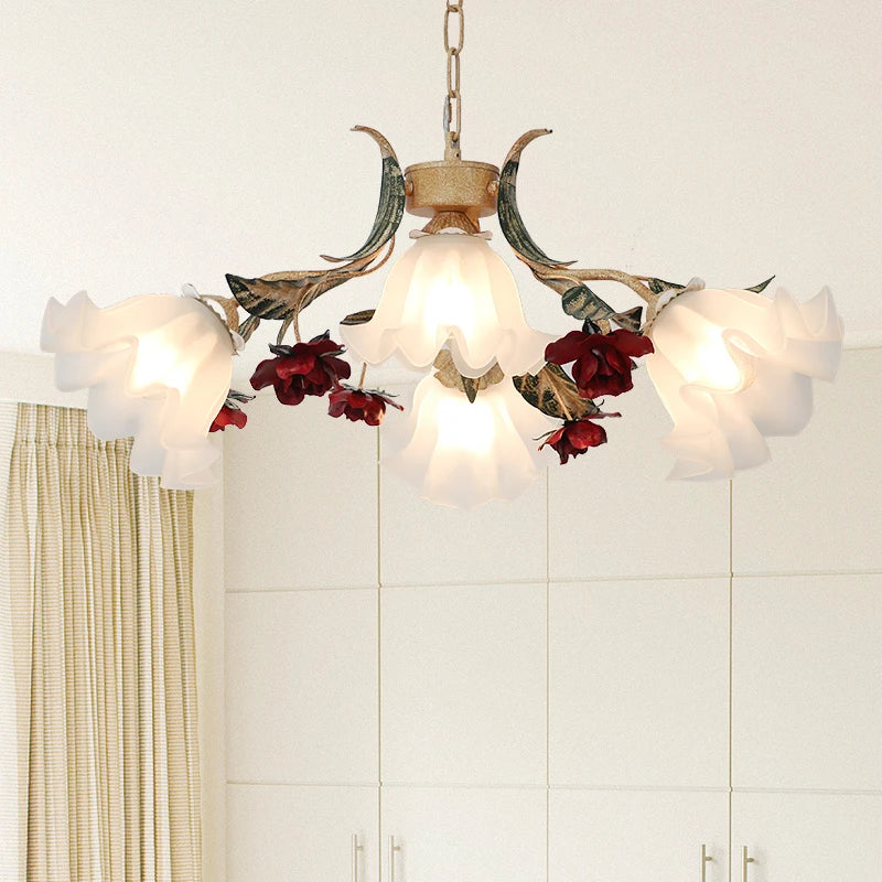 lustre rétro créatif pour restaurant vintage et salon romantique - vue 3 sur 9