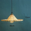 lustre d'art fait main en bambou naturel style chinois led