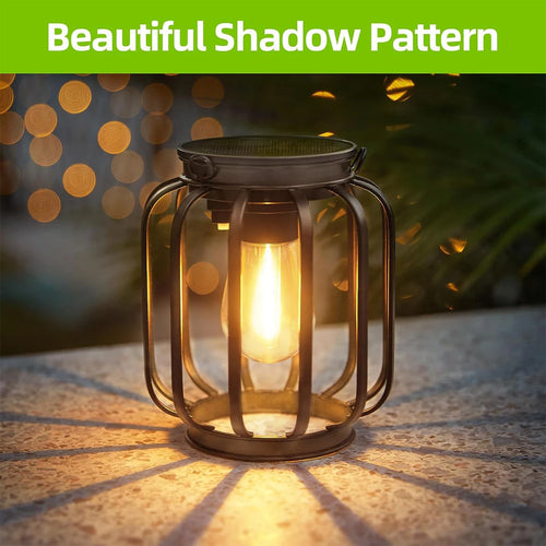 lanterne solaire à led avec capteur lumière pour jardin extérieur - vue 9 sur 9