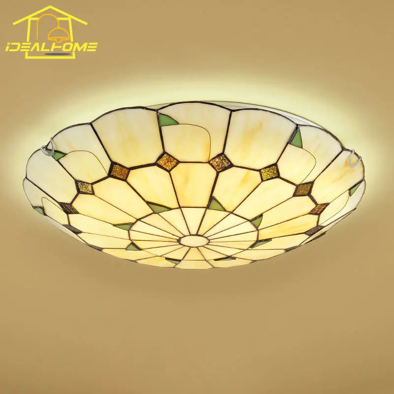 plafonnier vintage en verre pour décoration intérieure rétro