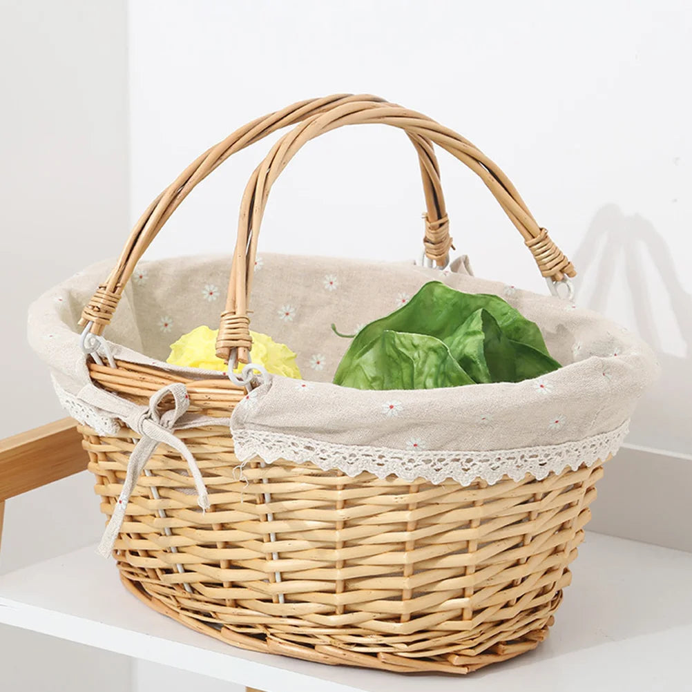 panier en rotin pour fleurs et rangement divers - vue 8 sur 7