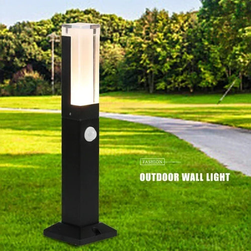 lampe de jardin led avec détecteur de mouvement étanche en aluminium - vue 2 sur 12