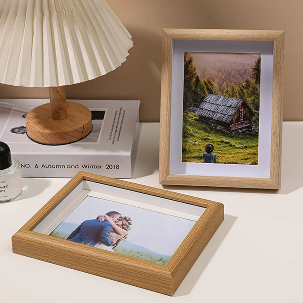 cadre photo en bois pour portraits de famille et souvenirs - vue 6 sur 9
