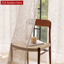 Voilage tulle brodé floral moderne pour salon chambre