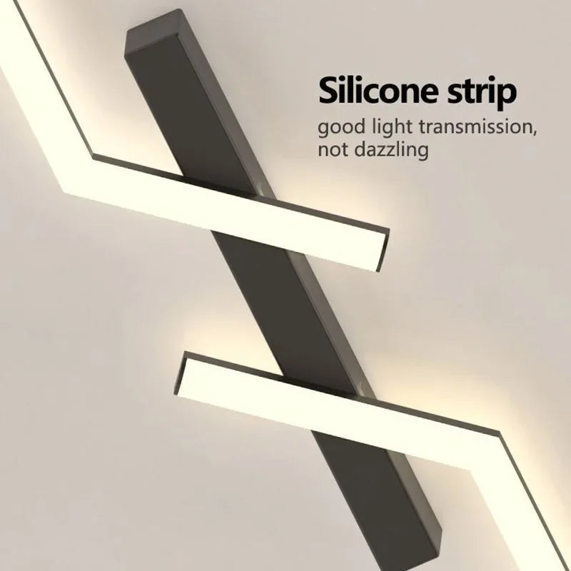 plafonnier led ligne moderne pour salon étude éclairage - vue 7 sur 12