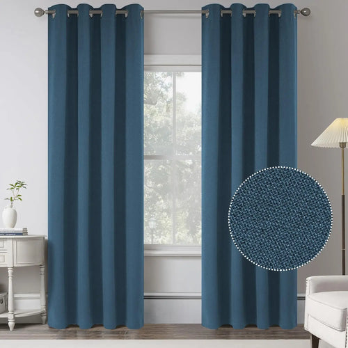 Rideau occultant imitation lin sur mesure chambre salon