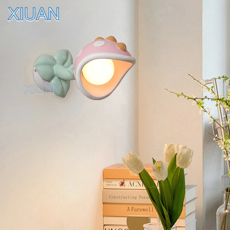 applique murale fleur pour éclairage chambre enfant en résine PE - vue 3 sur 7